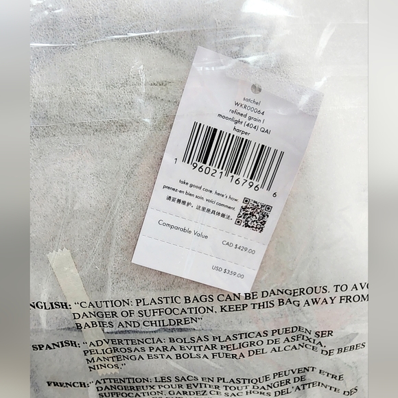 Kate Spade Harper Satchel in MOONLIGHT  Leather Adjustable Detachable Straps - Picture 3 of 10